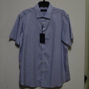 Men's Large Hart Schaffner Marx Short-Sleeve Button-Down Shirt, NWT.
